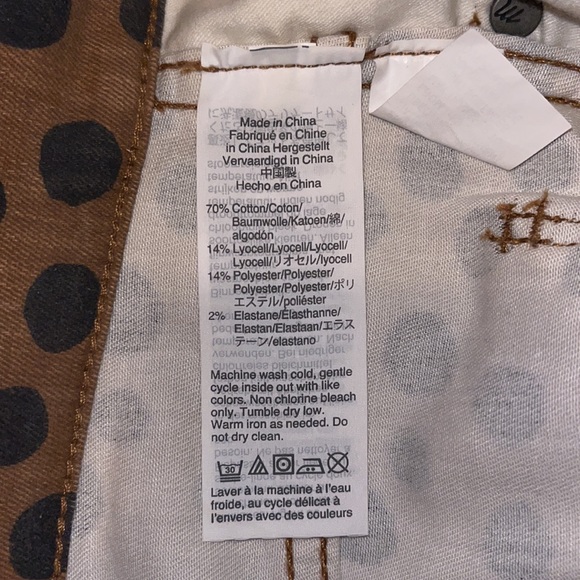 NWOT MADEWELL Leopard Dot 10" High-Rise Skinny Black and Brown Jeans Size 26 - Picture 7 of 10